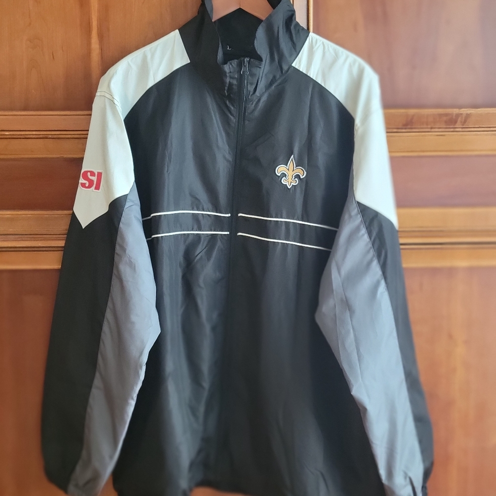 NFL NEW ORLEANS SAINTS Embroidered WINDBREAKER JACKET SI EDITION Size:XL